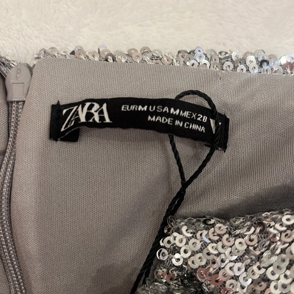 NWT Zara silver sequin dress - Picture 3 of 4